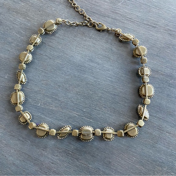 Vintage Signed Sorrelli Multi Shaped Crystal Choker Necklace - Picture 2 of 5